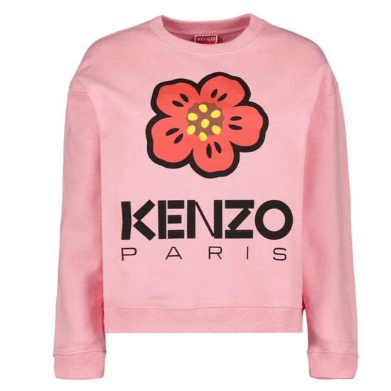 Kenzo Paris Sweatshirt mit Blumenlogo in Rosa - Image 1