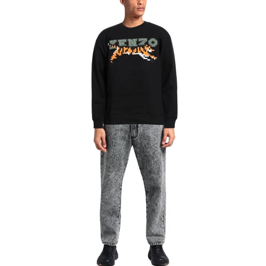 Kenzo Paris Digital Tiger Design Schwarzes Sweatshirt - Image 3