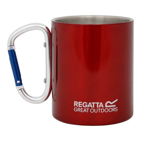 Regatta Great Outdoors Edelstahl-Tasse mit Karabiner-Haken (Rot) - Image 1
