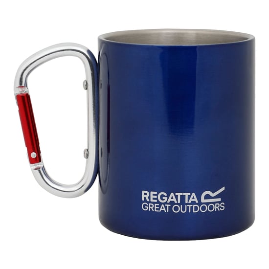 Regatta Great Outdoors Edelstahl-Tasse mit Karabiner-Haken (Blau) - Image 1
