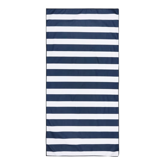 Regatta - Badetuch, Microfaser, Mit Streifen (Weiß/Marineblau) - Image 1