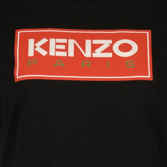 Schwarzes T-Shirt mit Blocklogo von Kenzo Paris - Image 3
