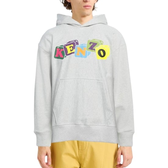 Kenzo Coloured Block Logo Grauer Kapuzenpullover - Image 3