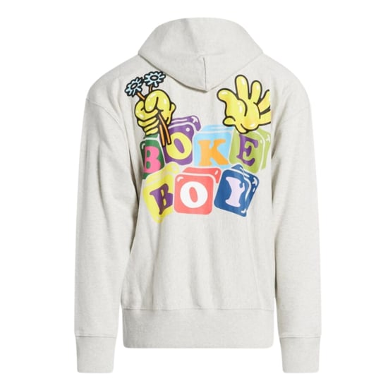 Kenzo Coloured Block Logo Grauer Kapuzenpullover - Image 4