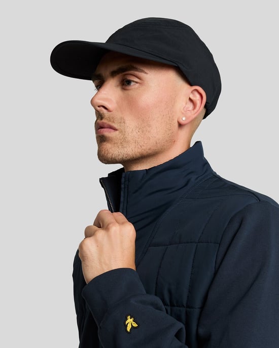 Lyle & Scott Hybrid Quilted Navy Blue Half-Zip Sweatshirt - Image 4