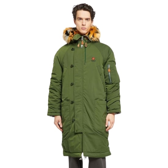 Kenzo wattierter Parka, dunkelkhakigrüne Jacke - Image 3