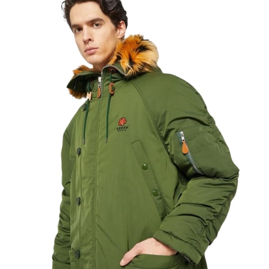Kenzo wattierter Parka, dunkelkhakigrüne Jacke - Image 4