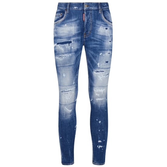 Dsquared2 Super Twinky Jean Faded verstärkte zerrissene blaue Jeans - Image 1