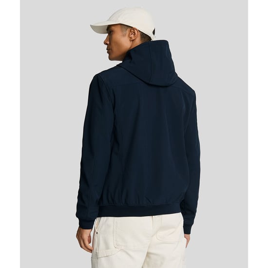 Dunkelblaue Softshelljacke mit Lyle & Scott-Logo - Image 3