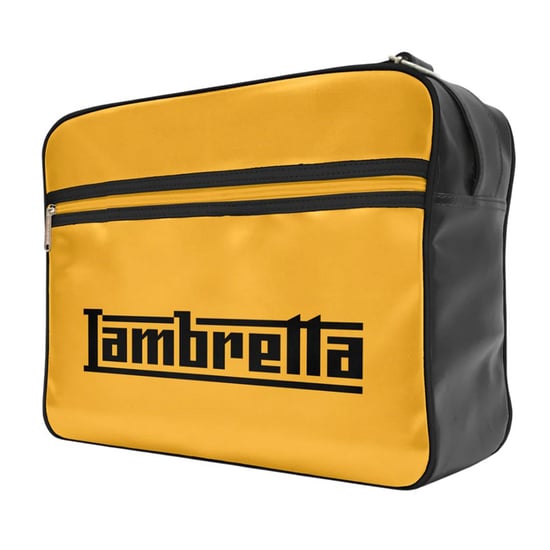 Lambretta - Herren/Damen Unisex Kabinengepäck, Logo (Schwarz/Senf) - Image 2