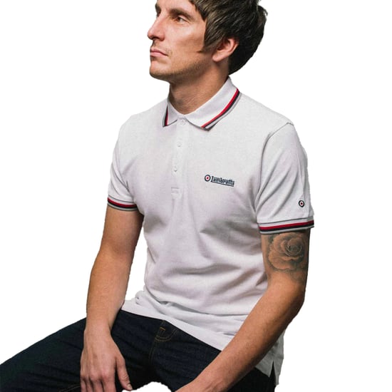 Lambretta - "SS25" Poloshirt für Herren (Weiß/Rot) - Image 3