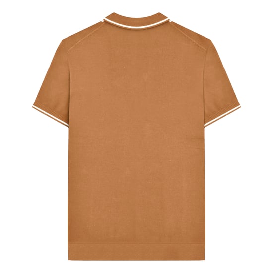 Lambretta - "Greco" Poloshirt für Herren kurzärmlig (Tabak) - Image 2