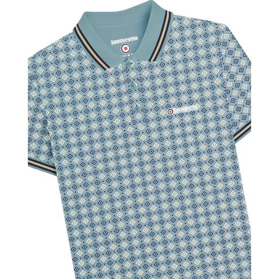 Lambretta - "SS25" Poloshirt für Herren (Rauchblau) - Image 3