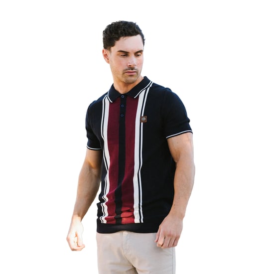 Lambretta - "Greco" Poloshirt für Herren kurzärmlig (Marineblau) - Image 3