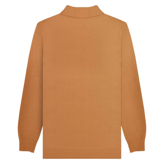 Lambretta - "AW24" Poloshirt Verkleidet für Herren Langärmlig (Tabak) - Image 2