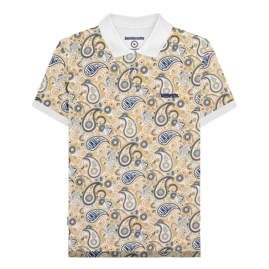 Lambretta - "SS25" Poloshirt Mit Markenzeichen für Herren (Weiß/Marineblau) - Image 1