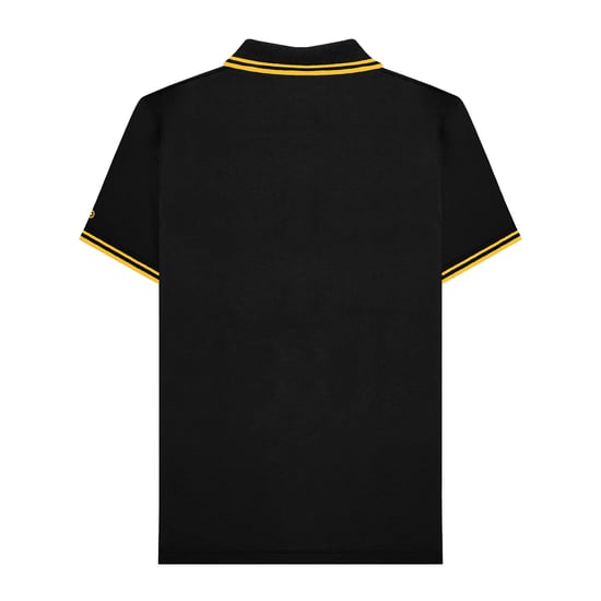 Lambretta - "SS25" Poloshirt Mit kontrastfarbenen Streifen für Herren (Schwarz/Gold) - Image 2