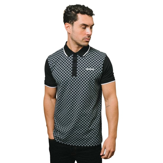 Lambretta - Poloshirt Rundum bedruckt für Herren (Schwarz) - Image 3