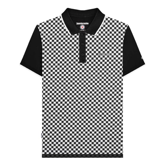 Lambretta - Poloshirt Rundum bedruckt für Herren (Schwarz/Weiß) - Image 1