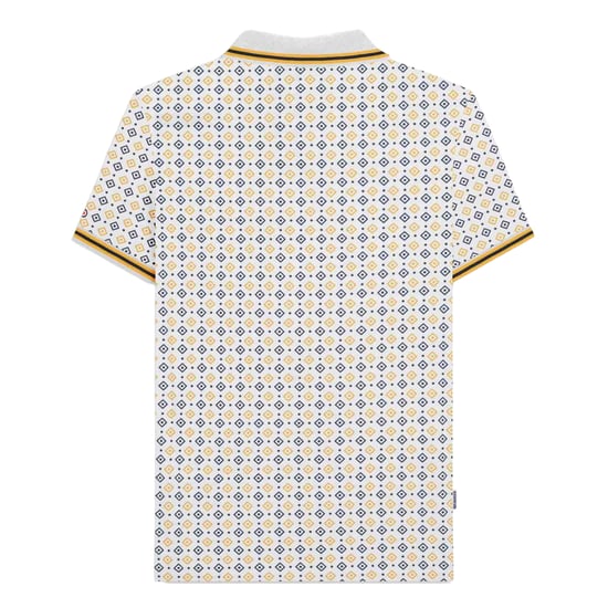 Lambretta - "SS25" Poloshirt für Herren (Weiß/Marineblau/Gold) - Image 2