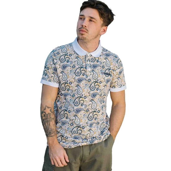 Lambretta - "SS25" Poloshirt Mit Markenzeichen für Herren (Weiß/Marineblau) - Image 3