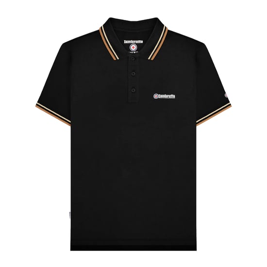 Lambretta - "SS25" Poloshirt für Herren (Schwarz/Holzasche) - Image 1