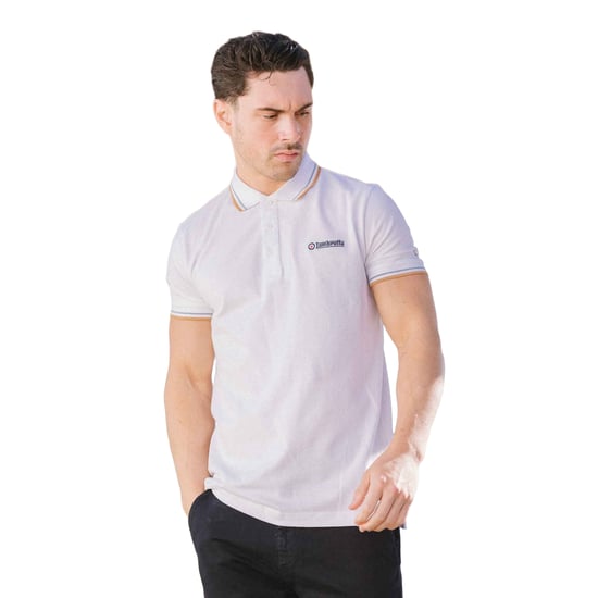 Lambretta - "SS25" Poloshirt für Herren (Weiß/Himmel) - Image 3