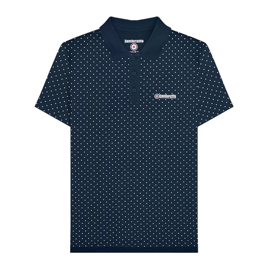 Lambretta Herren Polka Dot Polo-Shirt SS24 (Marineblau) - Image 1