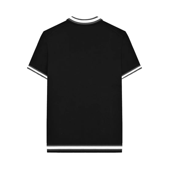 Lambretta - "Valero" Poloshirt Mit kontrastfarbenen Streifen für Herren kurzärmlig (Schwarz) - Image 2