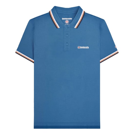 Lambretta - "SS25" Poloshirt für Herren (Dunkelblau/Weiß/Kork/Marineblau) - Image 1