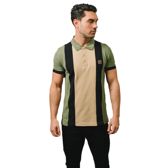 Lambretta - Poloshirt Verkleidet für Herren (Khakigrün) - Image 3