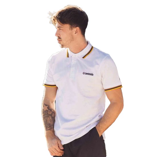 Lambretta - "SS25" Poloshirt für Herren (Weiß/Gold) - Image 3