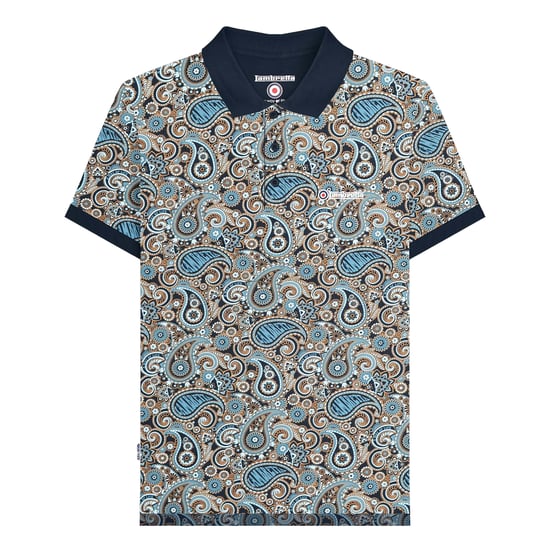 Lambretta - "SS25" Poloshirt Mit Markenzeichen für Herren (Marineblau/Rauchblau) - Image 1
