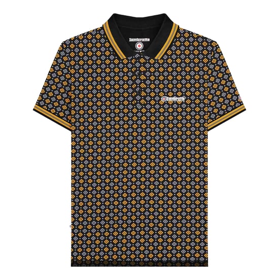 Lambretta - "SS25" Poloshirt für Herren (Schwarz/Gold) - Image 1