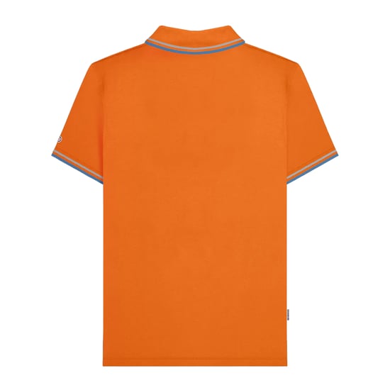 Lambretta - "SS25" Poloshirt für Herren (Orange/Himmel) - Image 2