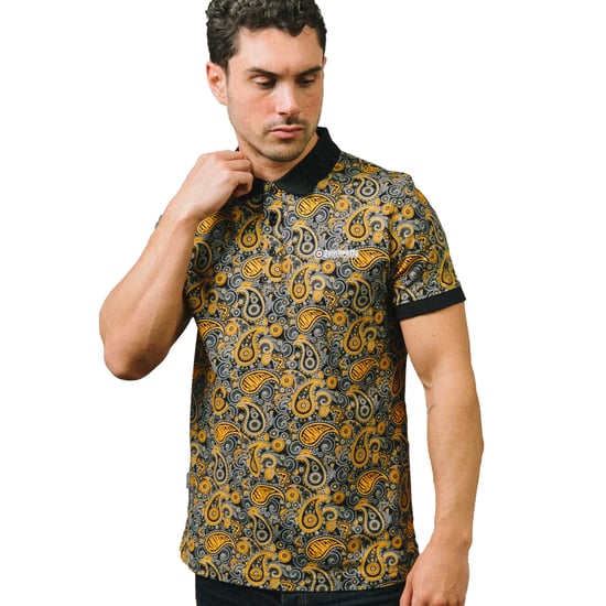 Lambretta - "SS25" Poloshirt Mit Markenzeichen für Herren (Schwarz/Gold) - Image 3