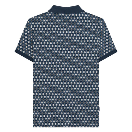 Lambretta - "Roundel" Poloshirt für Herren (Marineblau/Silber) - Image 2