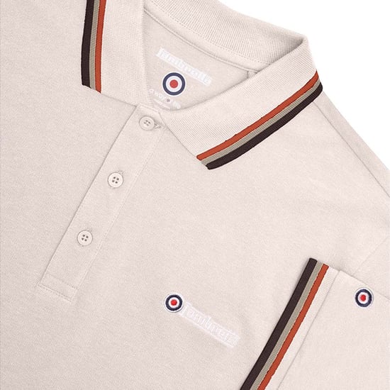Lambretta - "SS25" Poloshirt für Herren (Haferflocken) - Image 2