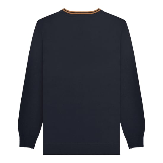 Lambretta - Pullover Mit kontrastfarbenen Streifen für Herren (Marineblau/Tabak) - Image 2