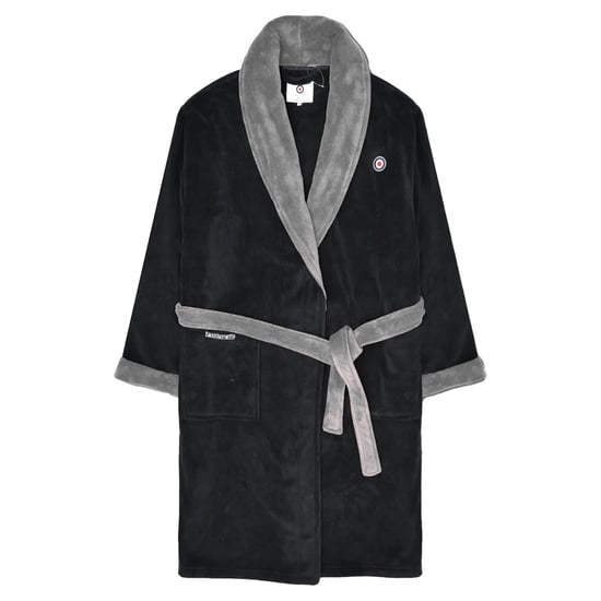 Lambretta - "Luxury AW24" Morgenmantel für Herren (Schwarz/Grau) - Image 1