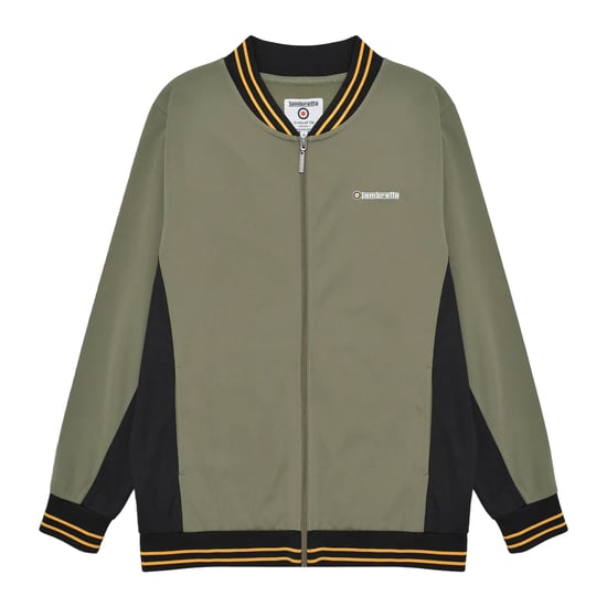 Lambretta - "Vintage" Trainingsjacke für Herren (Khakigrün/Schwarz/Gold) - Image 1