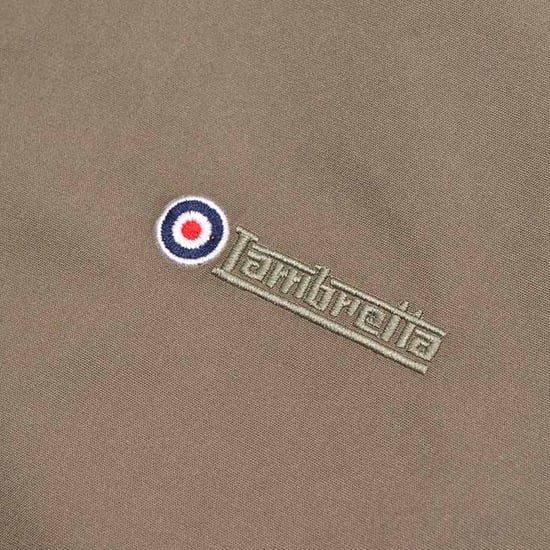 Lambretta - "Monkey" Jacke Mit kontrastfarbenen Streifen für Herren (Khakigrün) - Image 3