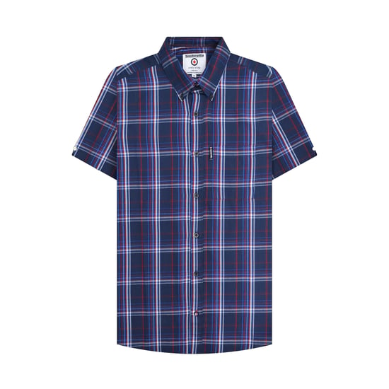 Lambretta - "SS25" Hemd für Herren (Marineblau/Blau/Rot) - Image 1