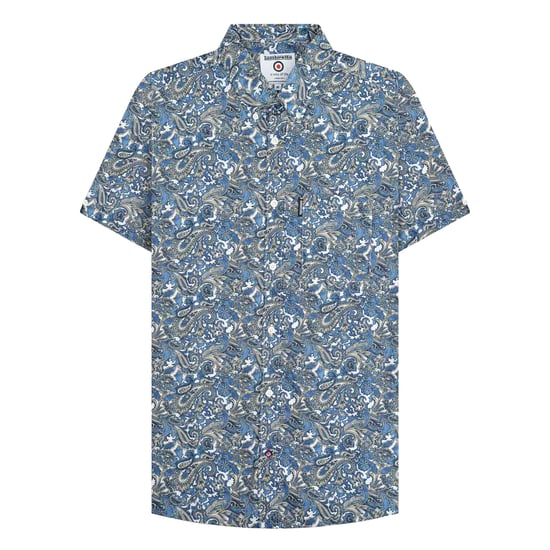 Lambretta - "SS25" Hemd für Herren (Weiß/Blau) - Image 1