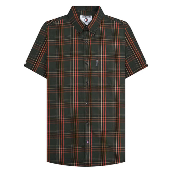 Lambretta - "SS25" Hemd für Herren (Khakigrün/Orange) - Image 1