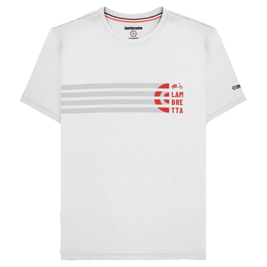Lambretta - "SS25" T-Shirt Stripes für Herren (Weiß) - Image 1