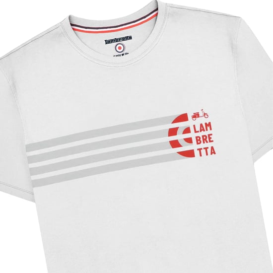 Lambretta - "SS25" T-Shirt Stripes für Herren (Weiß) - Image 3