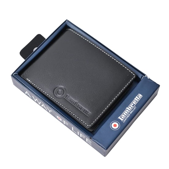 Lambretta - Leder Brieftasche Logo (Schwarz) - Image 1