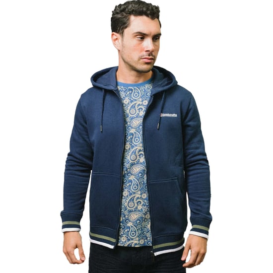 Lambretta Herren AW24 Vollzip Hoodie (Marineblau/Khakigrün) - Image 3