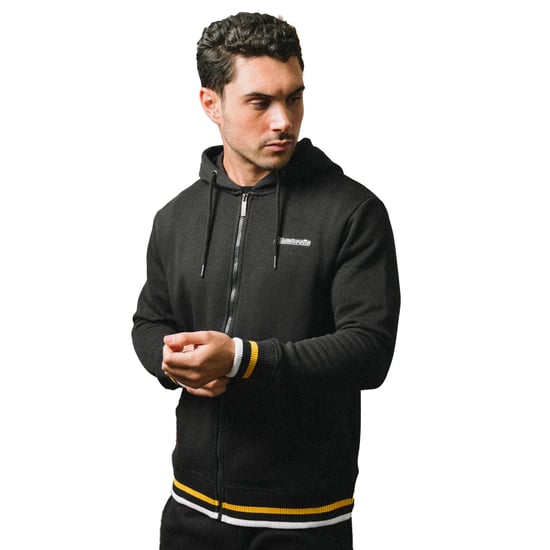 Lambretta - "AW24" Hoodie mit durchgehendem Reißverschluss für Herren (Schwarz/Gold) - Image 3